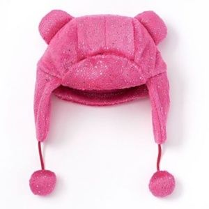 So Kohl's Girls Pink Sparkle Trapper Hat M/L 7-16